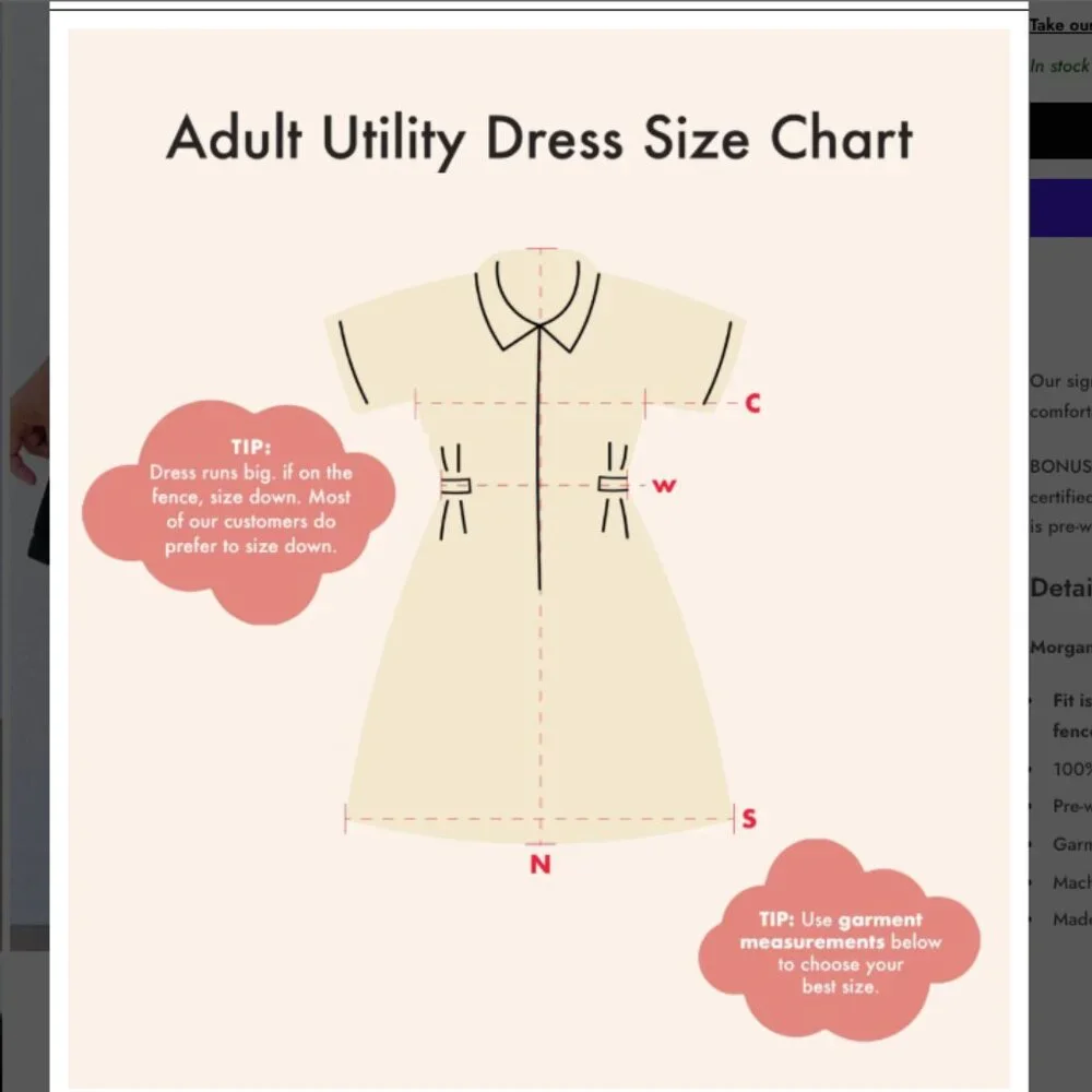Noble Adult Utility Dress in Ash - Large - Picture 2 of 6
